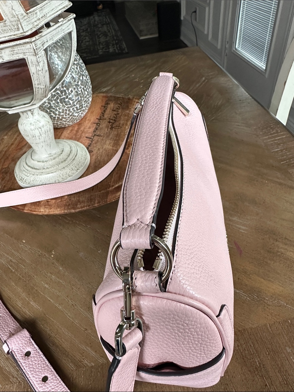 kate spade Pale Pink Pebbled Leather Crossbody Bag - Picture 9 of 12